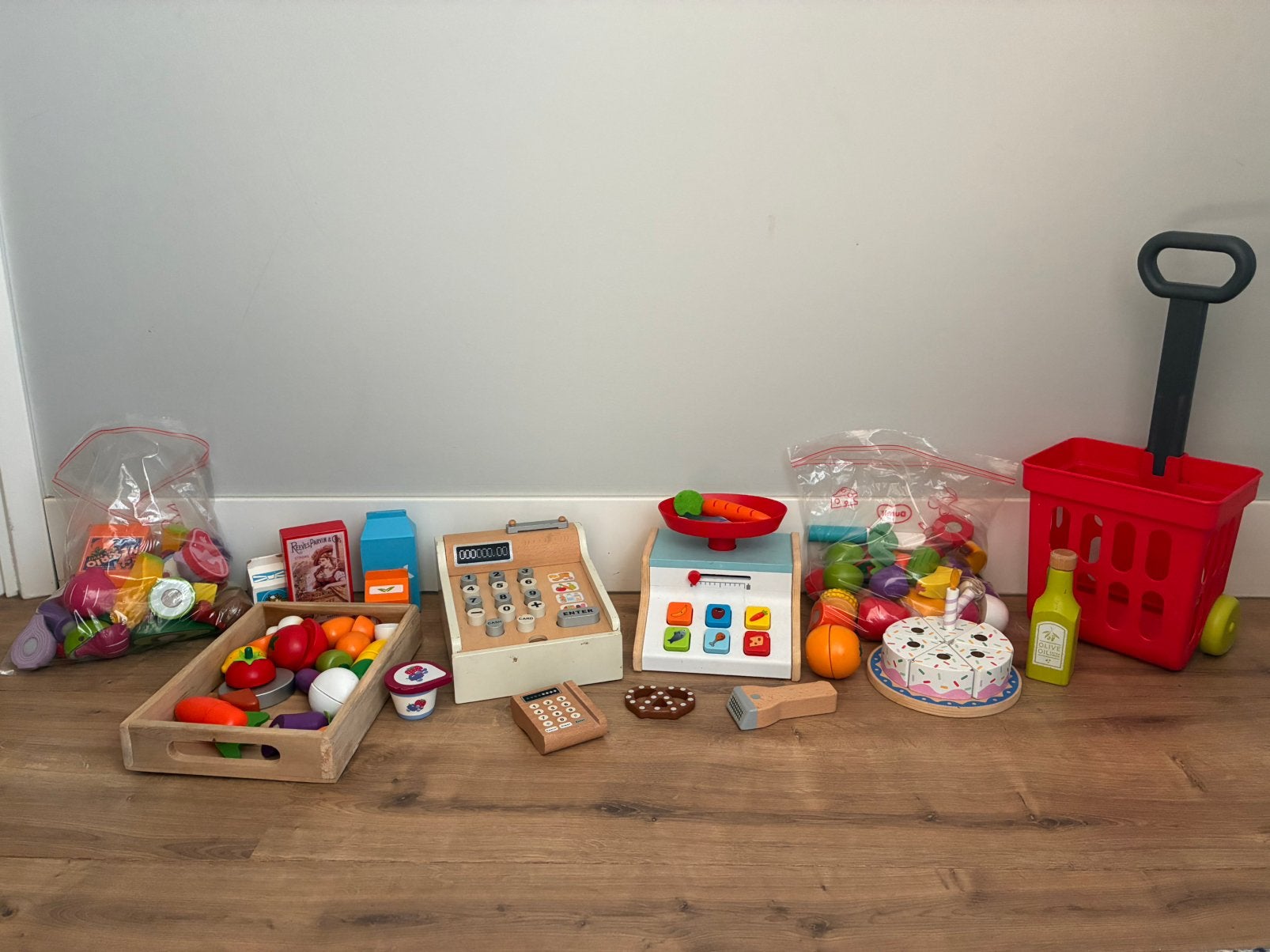 Veel houten winkel en keuken speelgoed!, Ophalen, Gebruikt, Hout, Speelkeuken-accessoire