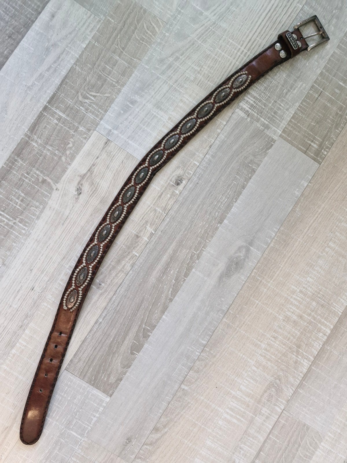 Sendra leren riem donkerbruin, Sendra, Echt leder, 90 tot 100 cm, Ophalen of Verzenden