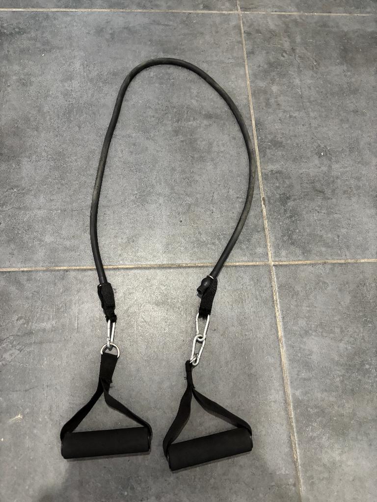 Sportrekker weerstandsband 30LB met handgrepen, Ophalen of Verzenden, Gebruikt, Armen, Overige typen