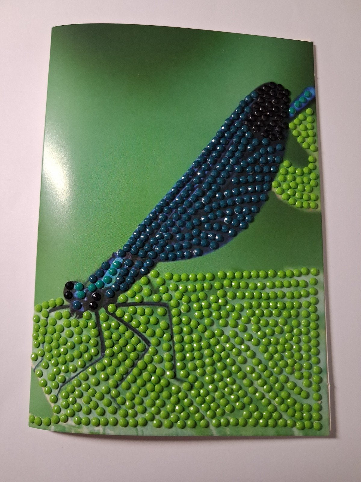 Diamond painting kaart libel op blad, Ophalen of Verzenden, Nieuw, Overige thema's