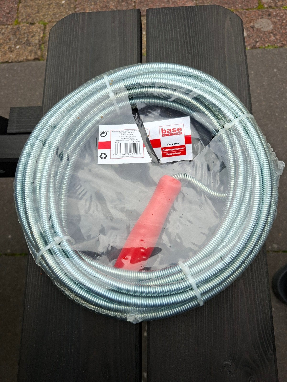 Nieuwe Ontstoppingsveer 10m x 9mm - Base Line, Doe-het-zelf en Verbouw, Ophalen of Verzenden