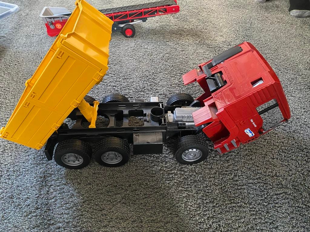 Bruder MAN kiepwagen, transpordband, Ophalen, Gebruikt