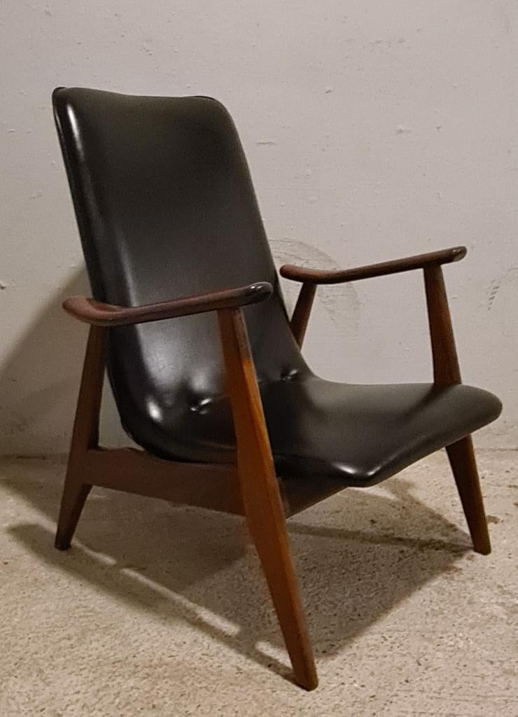 Vintage, design fauteuil Louis van Teeffelen. Jaren 60, Huis en Inrichting, Fauteuils, Ophalen, Webé, Louis van Teeffelen