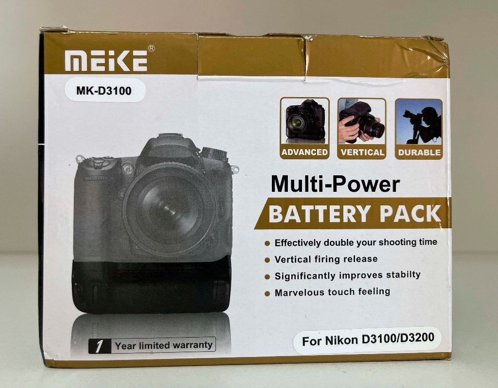 Meike MK-D3100 Battery Grip voor Nikon D3100/D3200., Meike, N, N, Ophalen of Verzenden