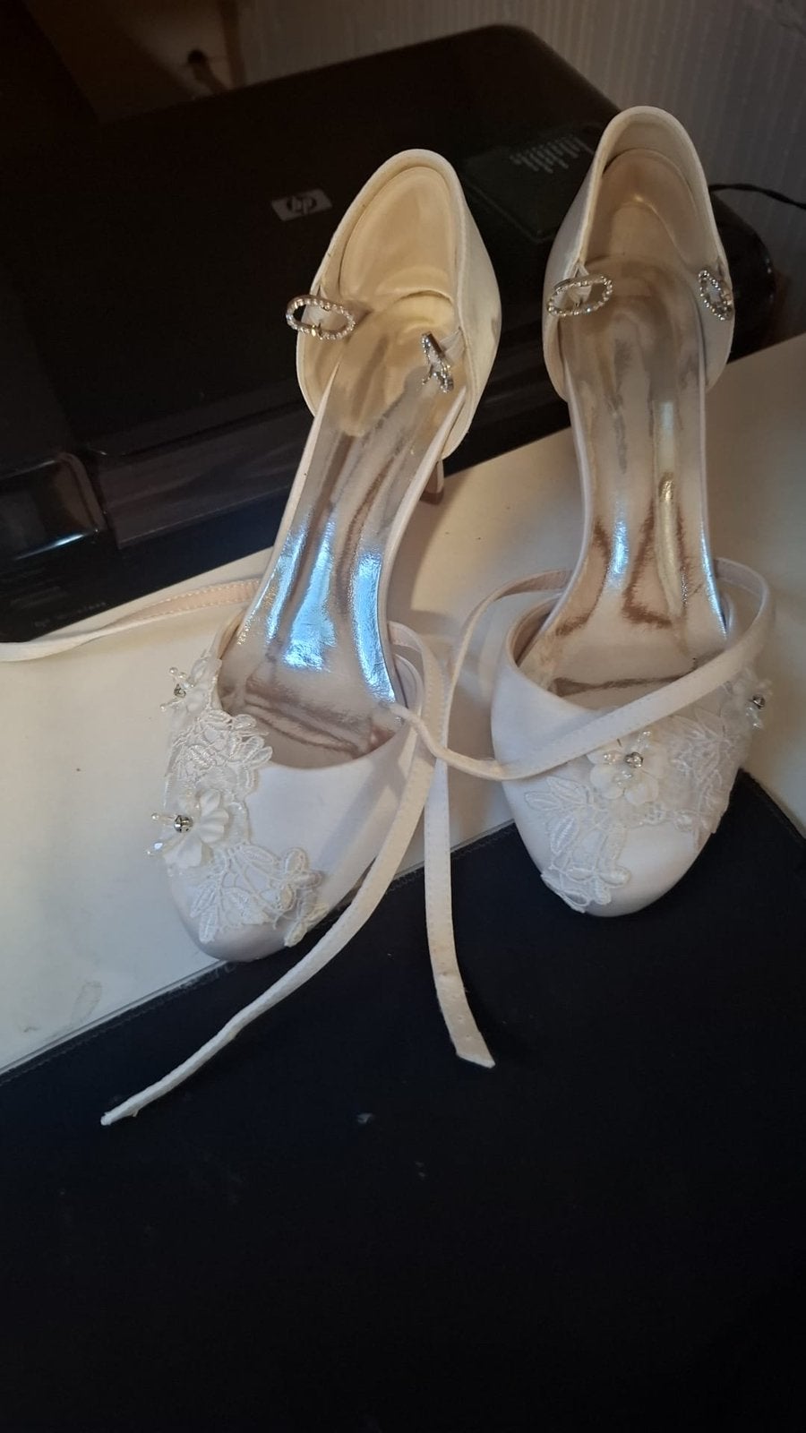 Trouwschoentjes maat 38, Kleding | Dames, Trouwkleding en Trouwaccessoires, Ophalen, Zo goed als nieuw, Schoenen