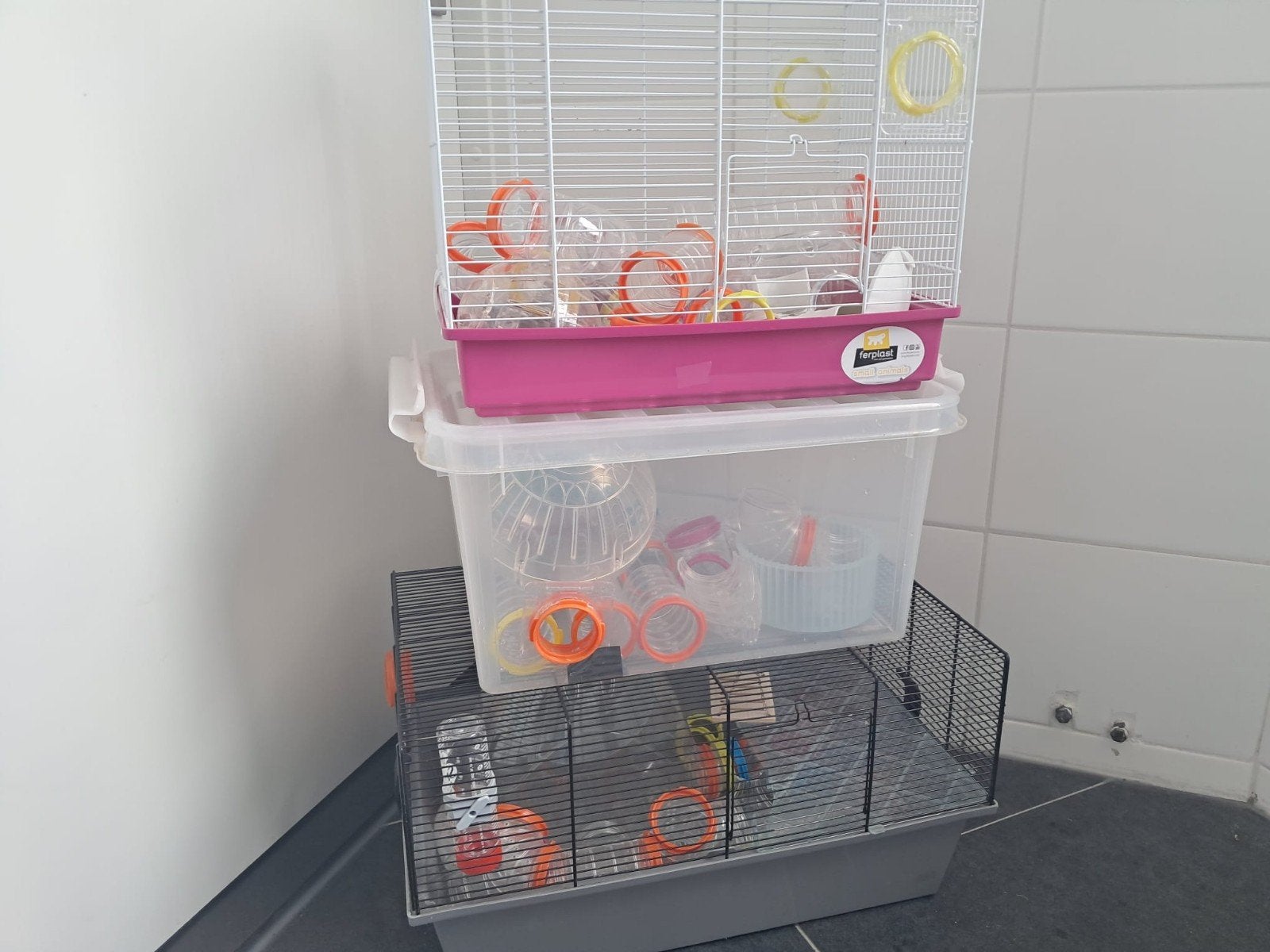 Ferplast Hamsterkooien 3stuks, Ophalen, Zo goed als nieuw
