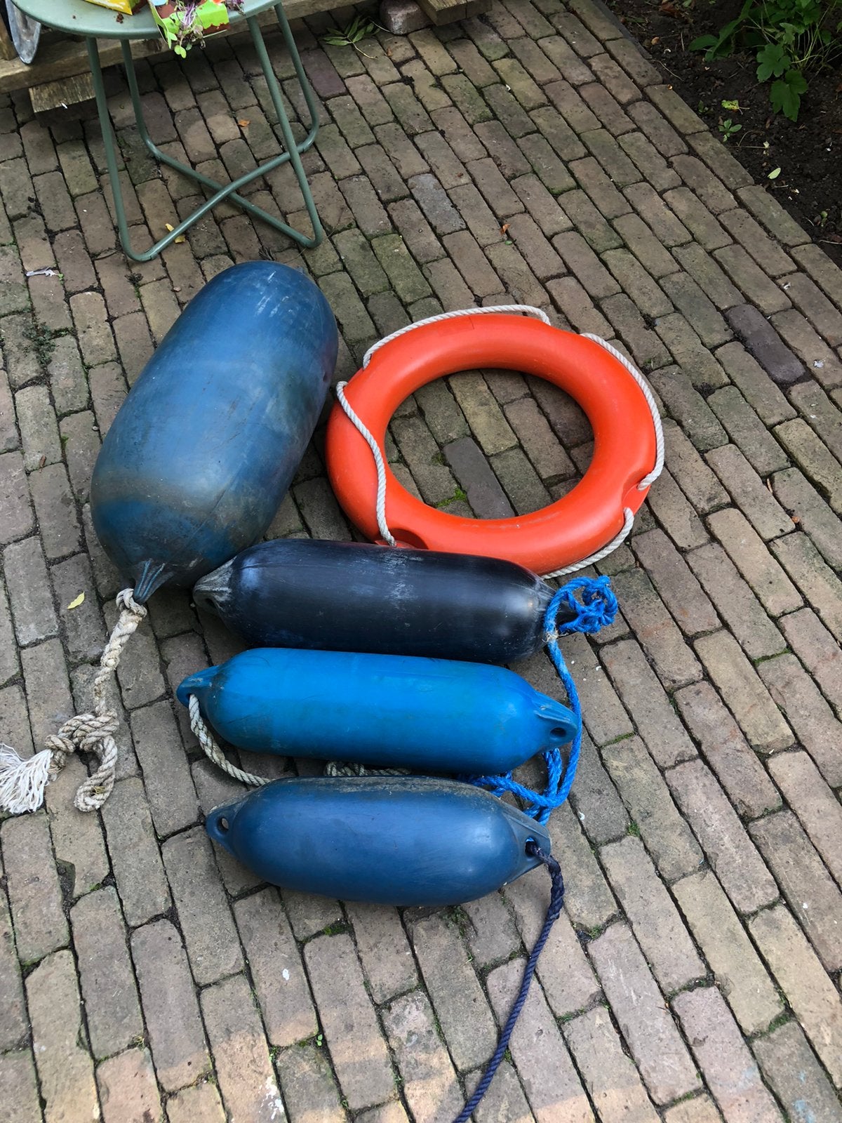 Te koop: fenders, reddingsvest en reddingsboei € 25, Watersport en Boten, Ophalen of Verzenden, Gebruikt, Overige typen