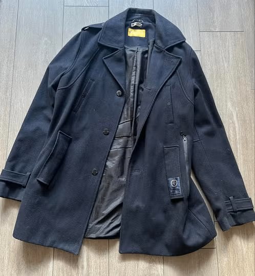 ZGAN! Kuyichi Heren Mantel - Blauw, XXL, €54,99, Ophalen of Verzenden, Zo goed als nieuw, Overige maten, Blauw