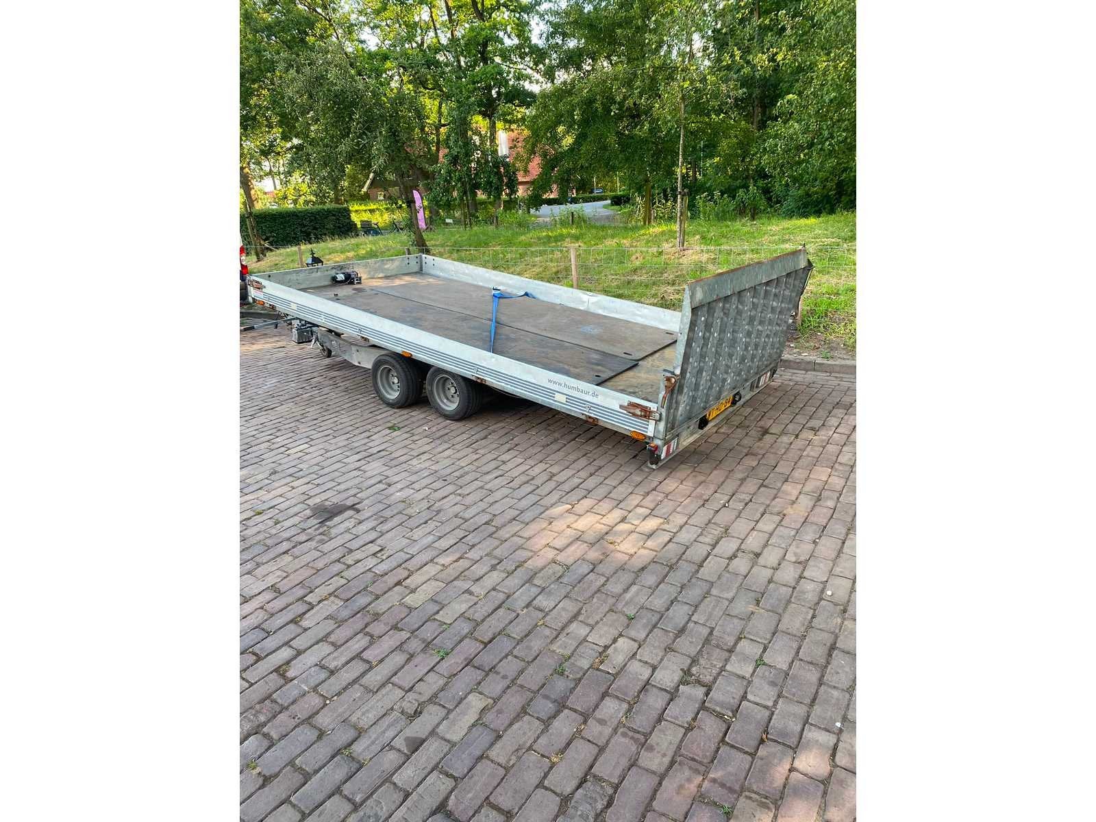2006 Humbaur HUT Plateau aanhangwagen, Machine transporter, Gebruikt