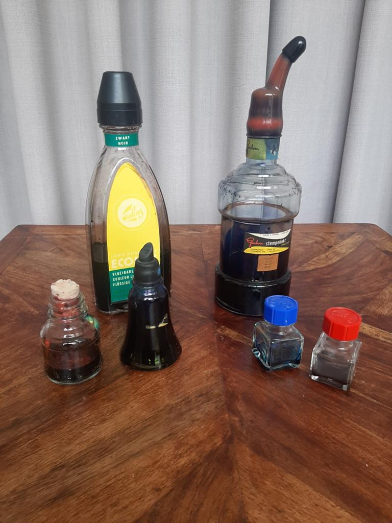 Set van inktflessen, Gimborn, Talens., Ophalen