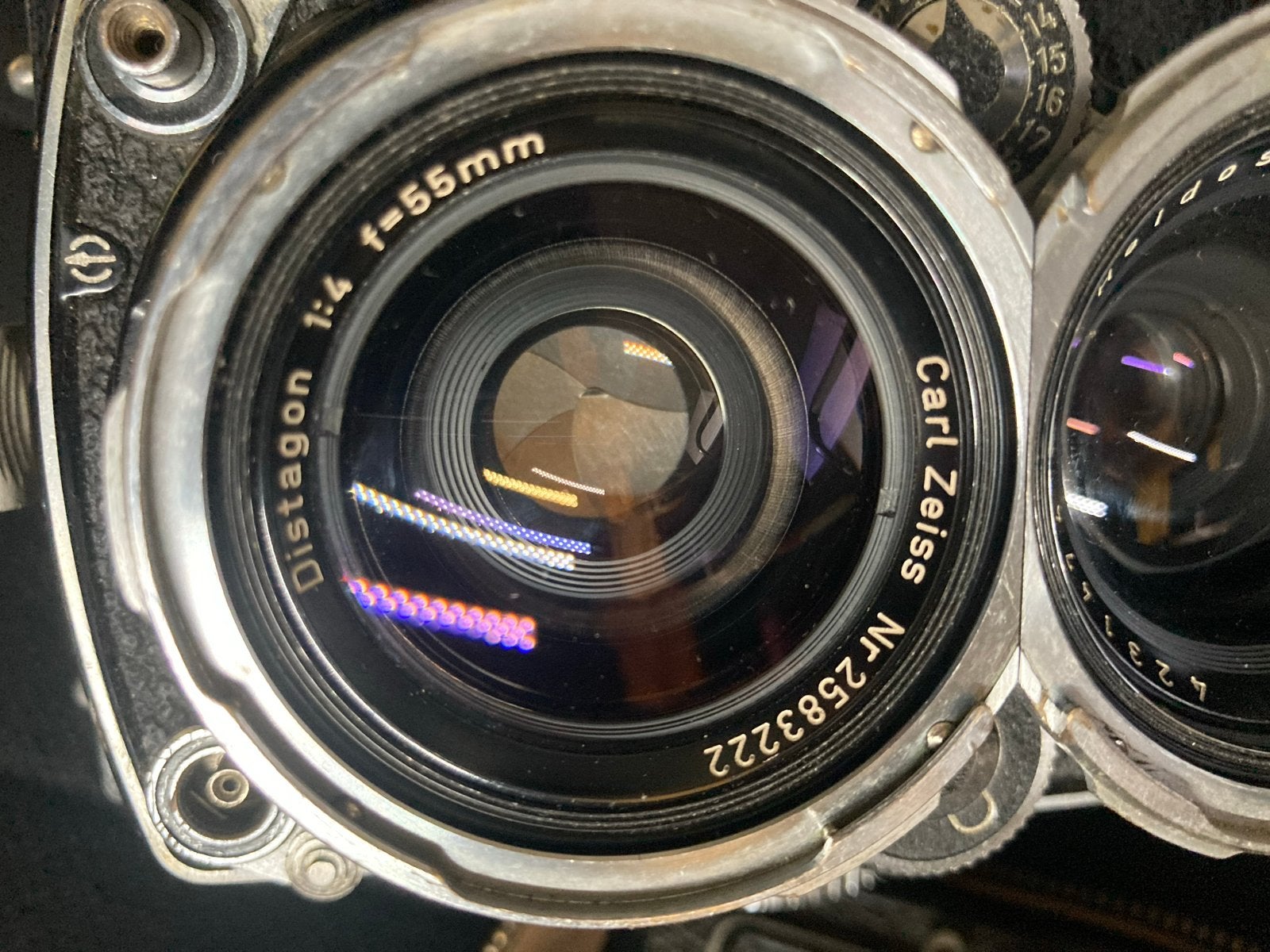 Rolleiflex Wide 55mm Zeiss Distagon met prismazoeker., Ophalen, Gebruikt, Spiegelreflex, Overige Merken