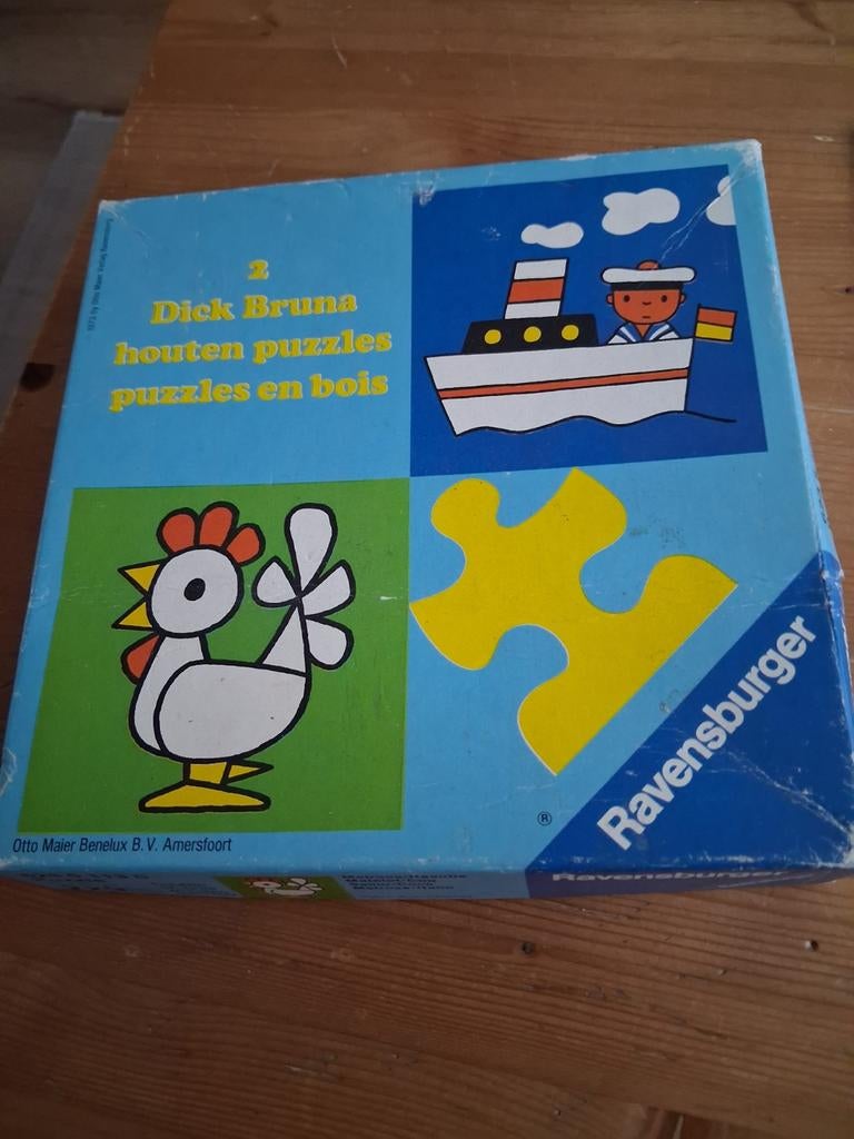 2 Dick Bruna houten puzzels, Ophalen of Verzenden, Minder dan 10 stukjes, Gebruikt, Van hout
