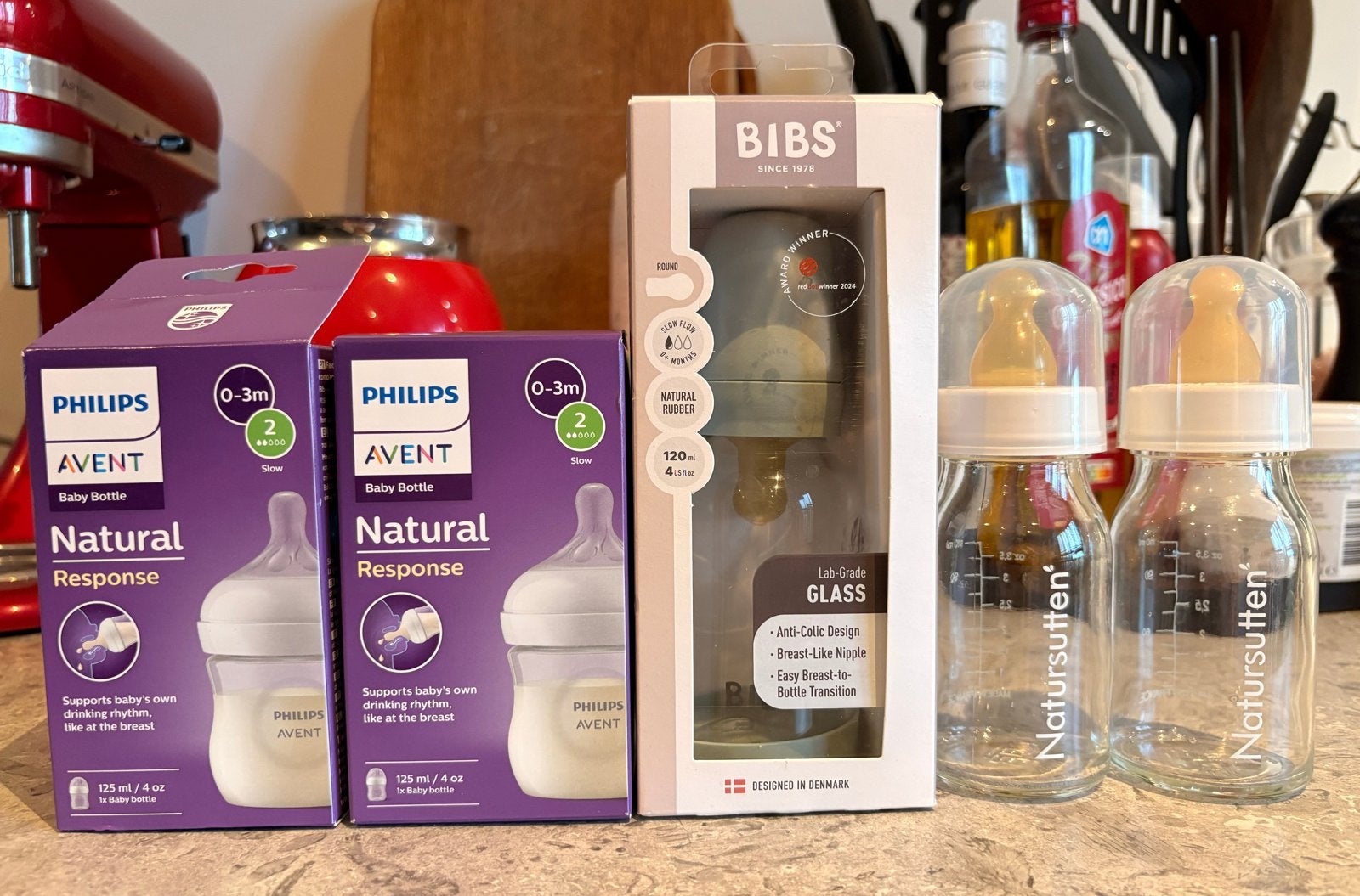 Babyflessen: Philips Avent Natural Response & BIBS Glas, Ophalen, Nieuw, Philips Avent, Babyfles