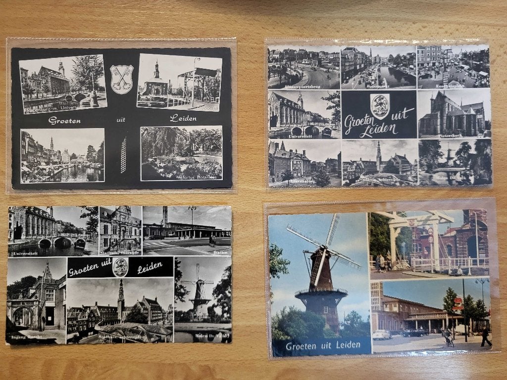 ansicht LEIDEN Meerluik (4x), Ophalen of Verzenden, Voor 1920, Zuid-Holland