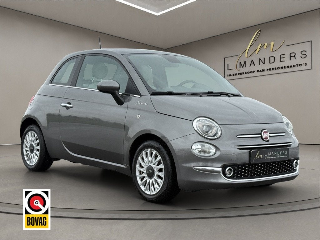 Fiat 500 1.0 Hybrid Dolcevita 2021 GRIJS Panoramadak | Displ, Keurmerk '100% Onderhouden', Gebruikt, Euro 6, 4 stoelen