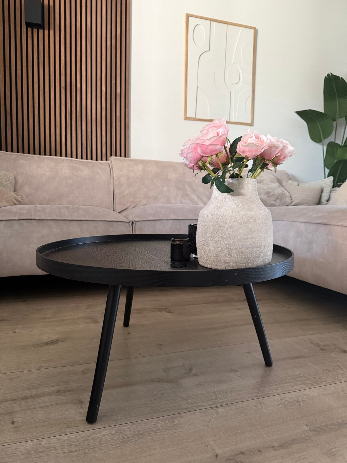 WOOOD Mesa salontafel XL - Zwart, Ophalen, Gebruikt, Rond, 50 tot 100 cm