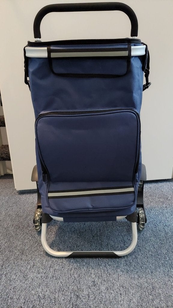 Boodschappentrolley (nieuw), Ophalen, Wieltjes, Blauw, Minder dan 40 cm