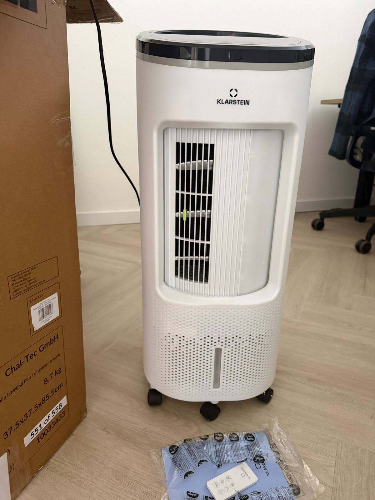 Nieuwe aircooler Klarstein, Ophalen, Ventilator met afstandsbediening, Nieuw, Overige