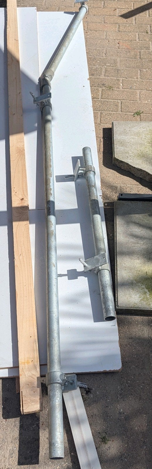 IJzeren trap leuning 2,5m en 1m, Ophalen, Gebruikt, Overige typen, Minder dan 2 meter