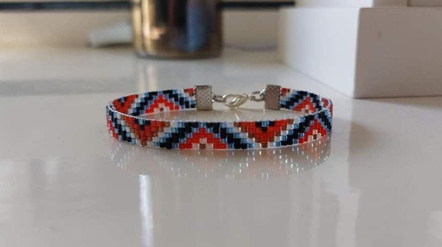 Miyuki delica geweven kralen armband boho, Overige materialen, Overige kleuren, Verzenden, Nieuw