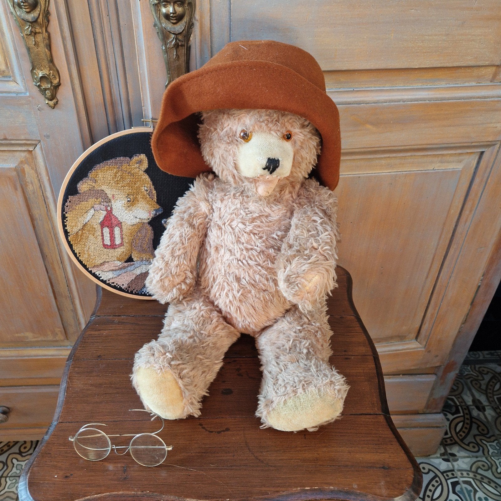 Oude brocante  speelgoed teddybeer beer, Antiek en Kunst, Ophalen of Verzenden