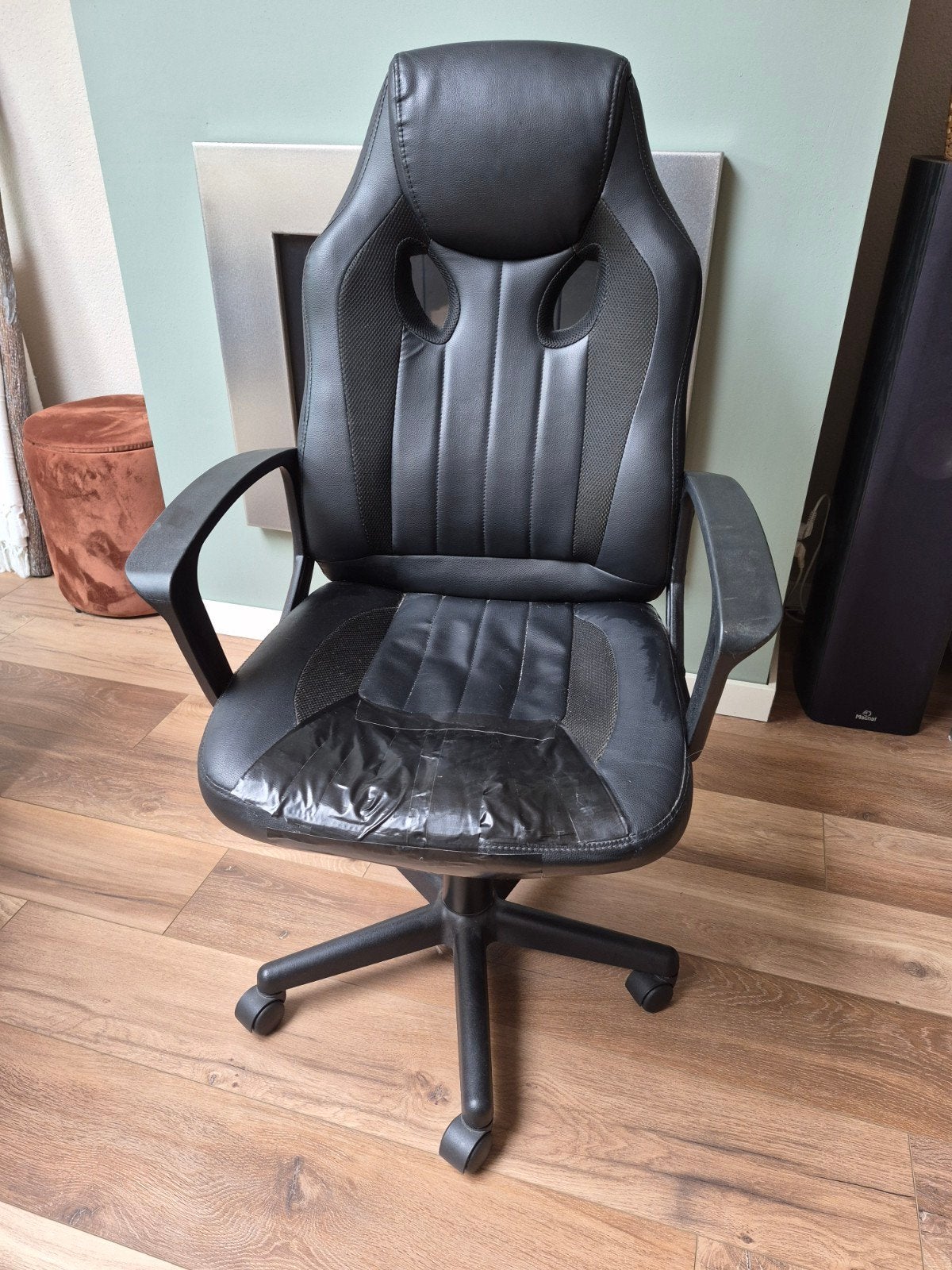 Bureau/Game Stoel zwart, Ophalen of Verzenden, Gaming bureaustoel, Gebruikt, Zwart