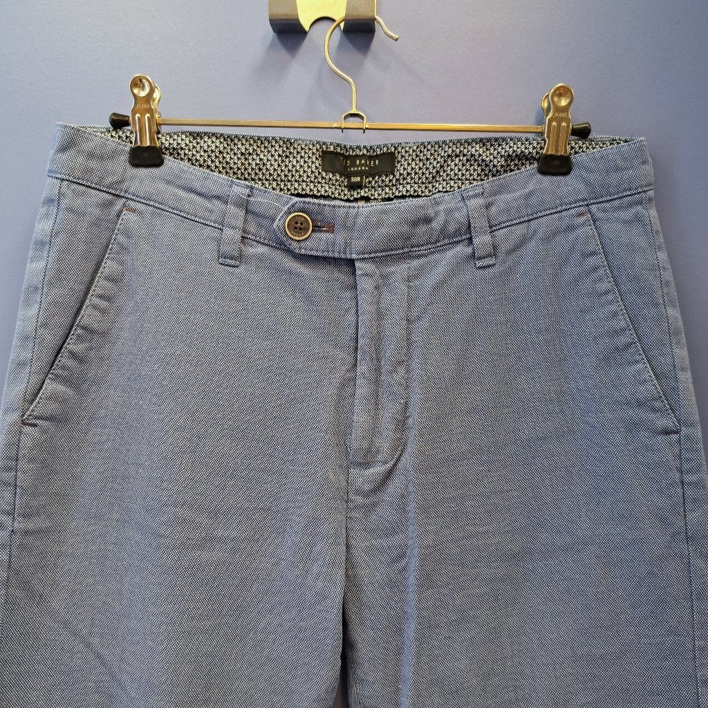 Ted Baker blauwe pantalon + subtiel patroon maat 30/M 49286, Kleding | Dames, Maat 38/40 (M), Blauw, ., Ted Baker