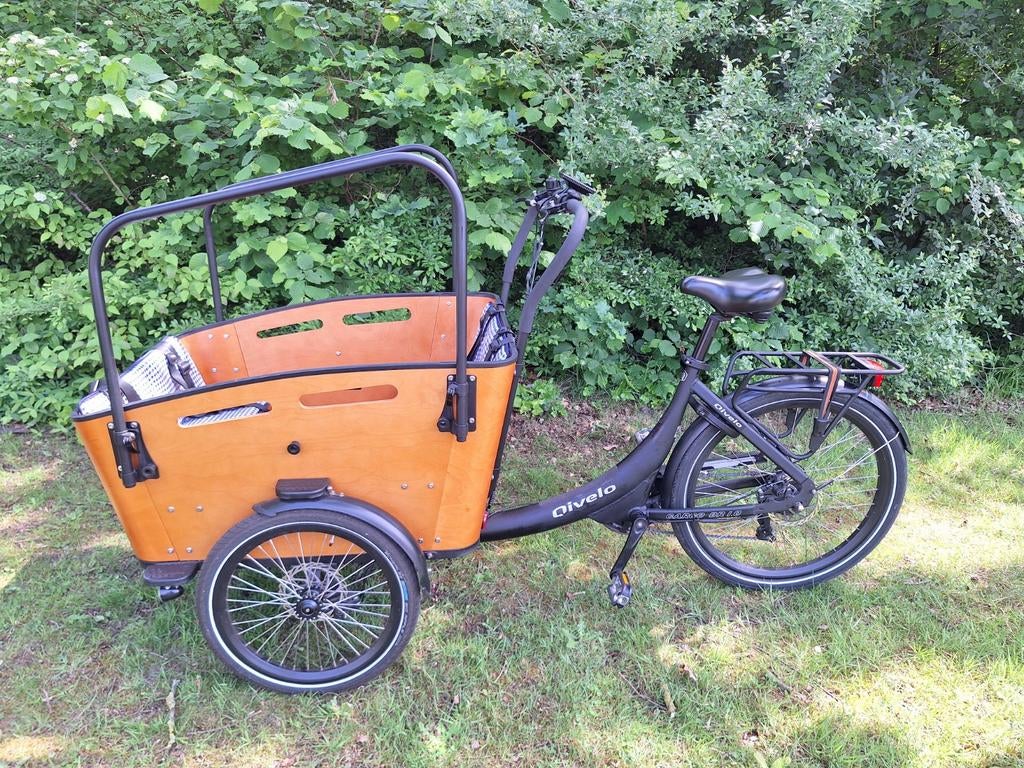 Qivelo cargo DR 1.0 bakfiets - Gezinsfiets, 4 kinderen of meer, Huif, Zo goed als nieuw, Schijfrem
