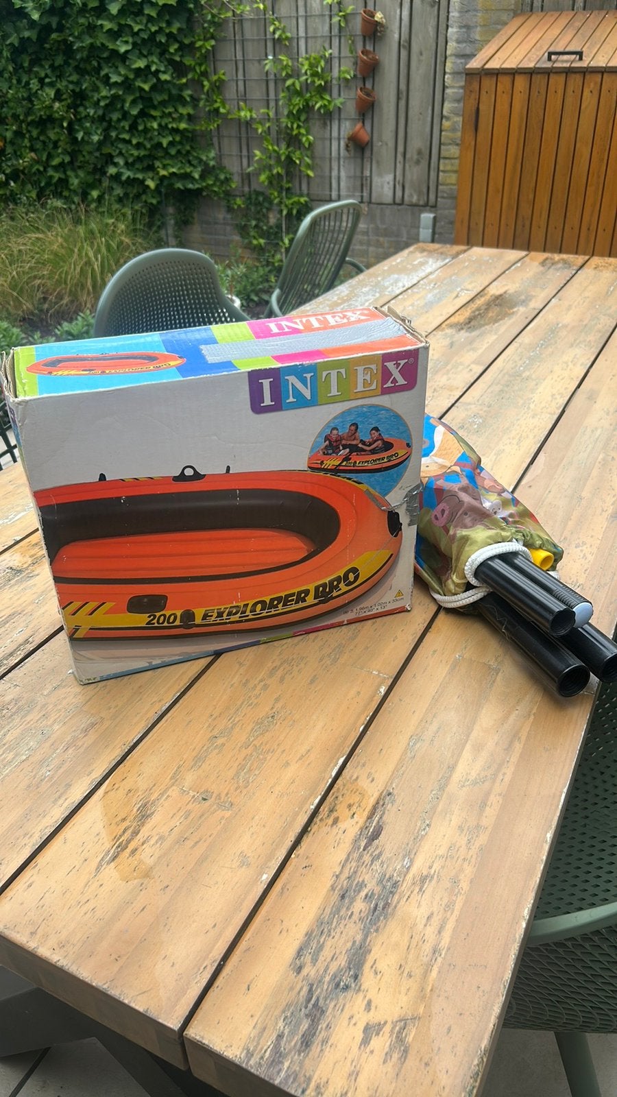 Opblaasboot met peddels, Watersport en Boten, Ophalen of Verzenden, Gebruikt