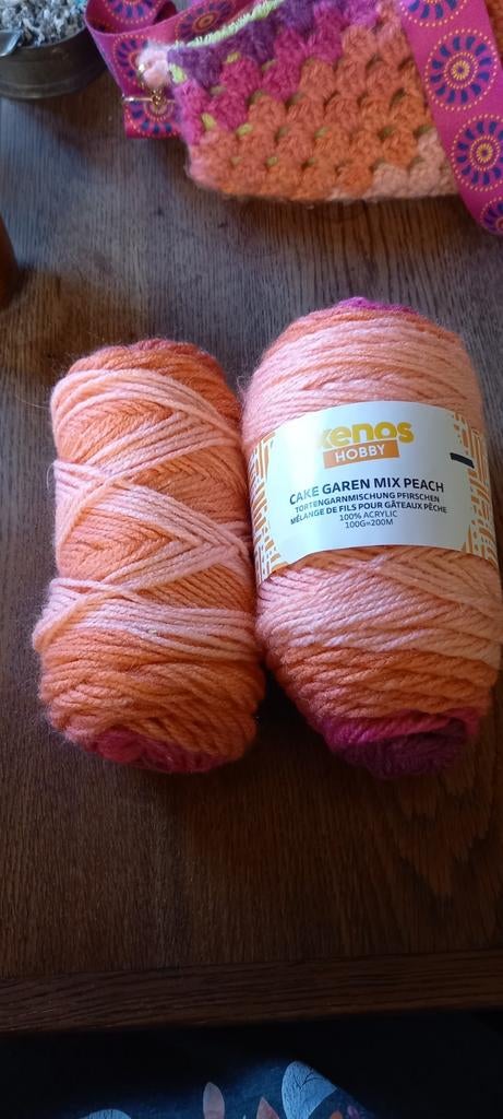 Cake Mix Garen Xenos - 100% Acryl - Oranje/Roze, Ophalen of Verzenden