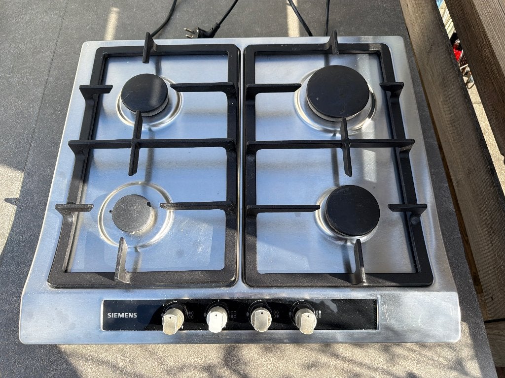 Siemens 4-pits inbouw gasplaat, Ophalen, Gebruikt, Minder dan 85 cm, 4 kookzones