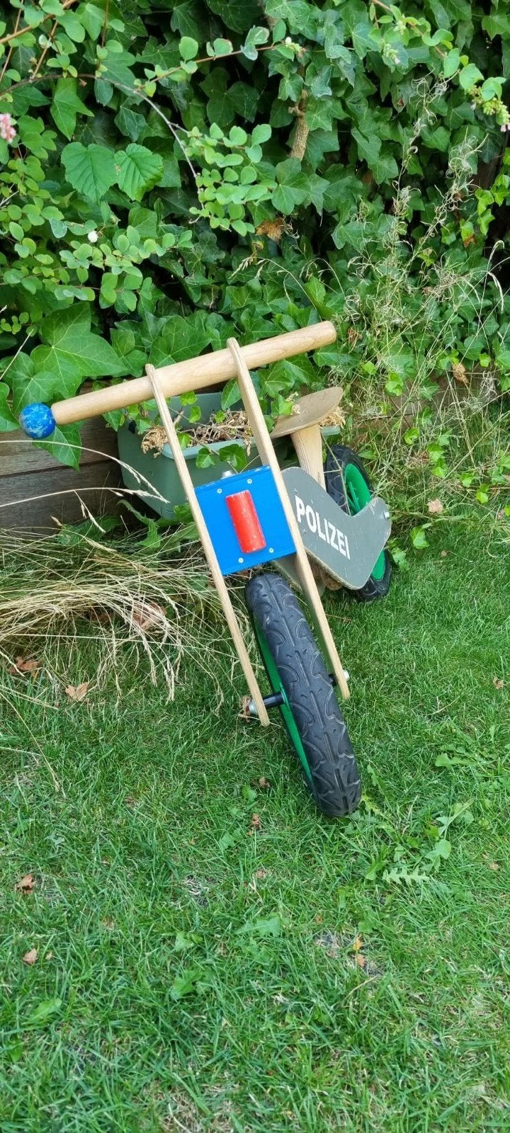 Gratis: houten loopfiets "POLIZEI" voor kinderen, Ophalen, Gebruikt, Loopfiets