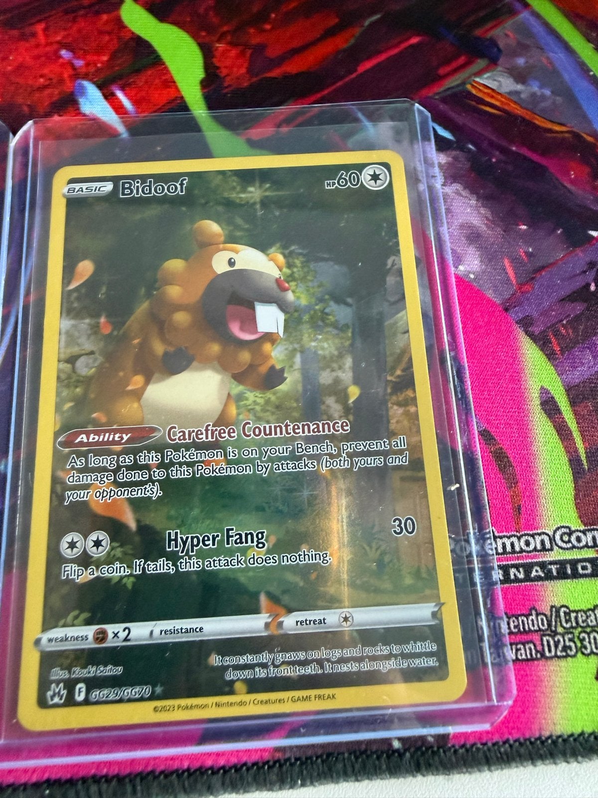 Pokémon Kaart: Bidoof GG29/GG70 (Zeldzaam), Ophalen of Verzenden, Zo goed als nieuw, Losse kaart