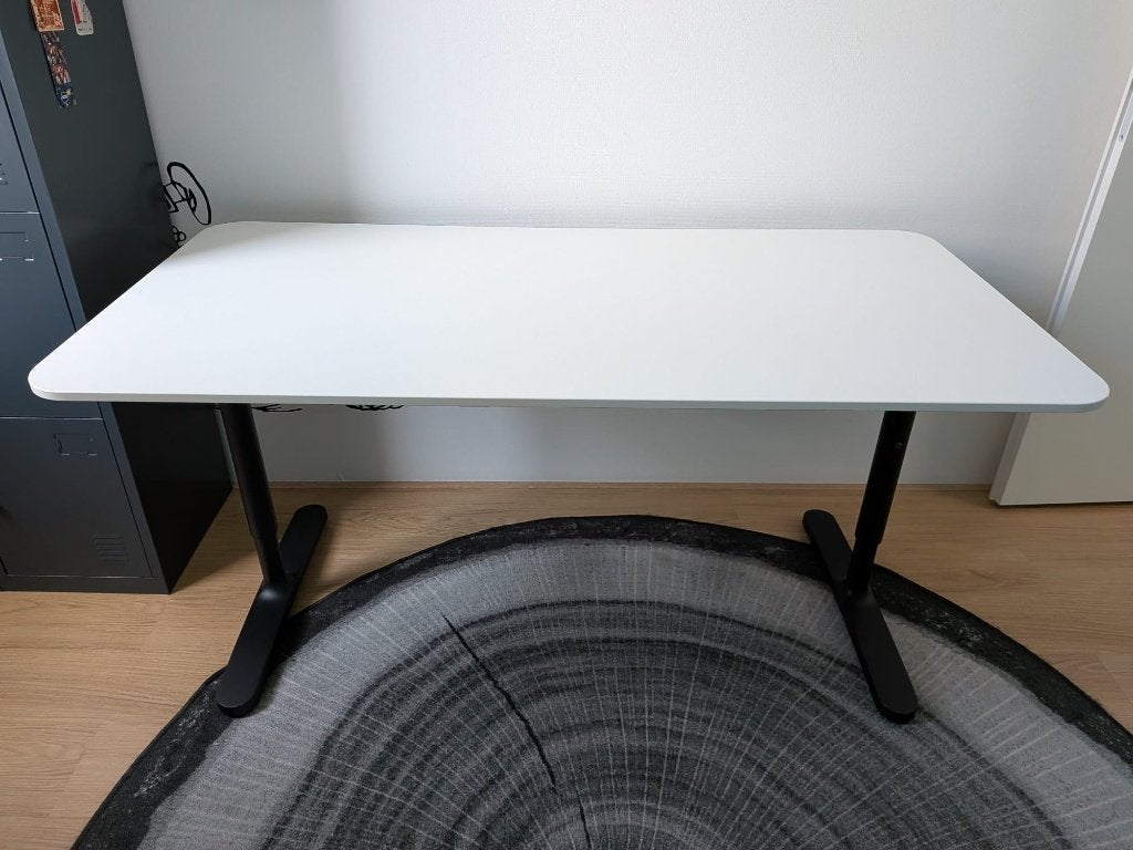Ikea Bekant bureau 160x80 cm, Ophalen, 160 cm, Hout, In hoogte verstelbaar