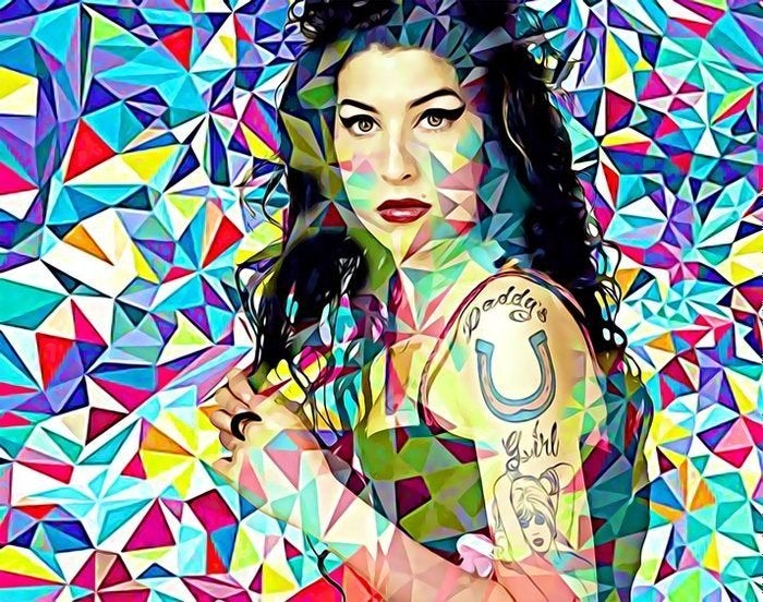 Amy Winehouse., Antiek en Kunst, Ophalen, Print, Abstract