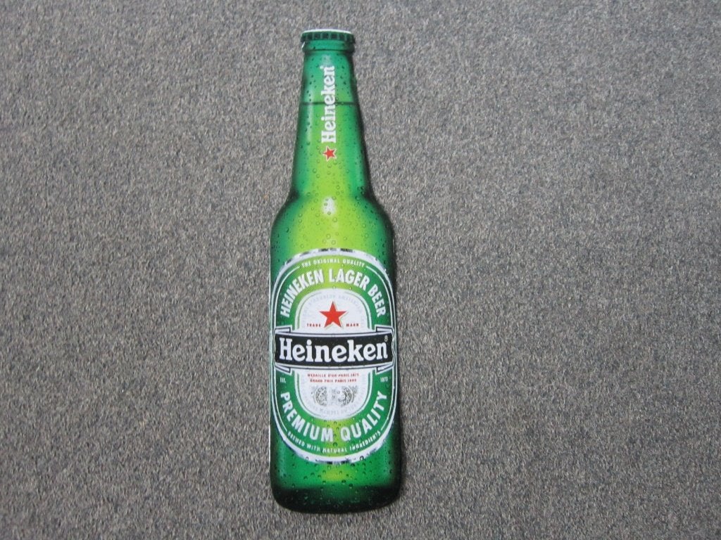 HEINEKEN BLIKKEN RECLAMEBORD, Ophalen, Zo goed als nieuw, Reclamebord, Plaat of Schild, Heineken