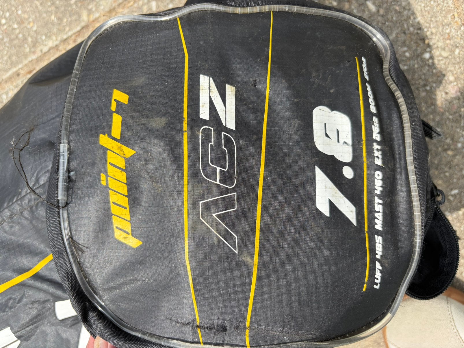 Point-7 AC-Z 7.8 windsurf zeil, Ophalen, Point-7, 6.5 m² tot 8 m², Zeil