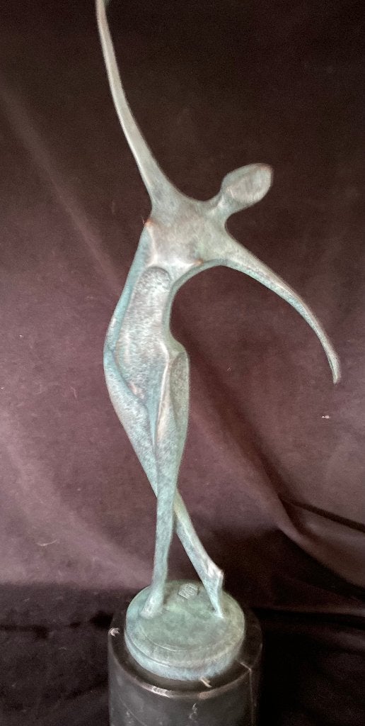 Bronzen abstracte dame, Milo/stempel 57,5 cm!! zuiver brons, Antiek en Kunst, Kunst | Beelden en Houtsnijwerken, Ophalen of Verzenden