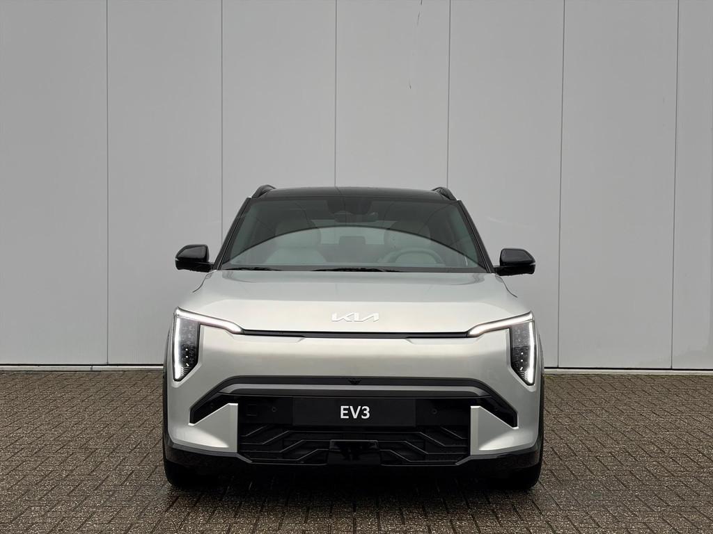 Kia EV3 GT-PlusLine 81.4 kWh (bj 2026, automaat), Auto's, Kia, Verwarming stoelen achter, Zwart, Leder, Nieuw