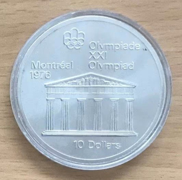 Canada - Silver 10 Dollars Olympic - Temple of Zeus, Verzenden, Noord-Amerika, Losse munt, Zilver