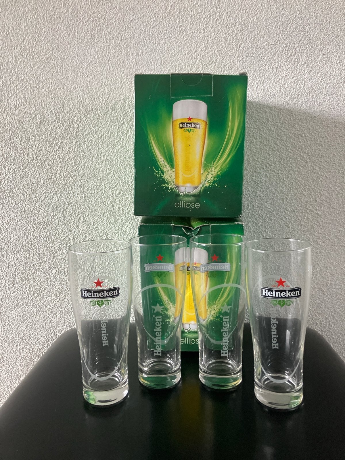 Heineken Ellipse Bierglazen - Set van 4, Ophalen of Verzenden, Nieuw