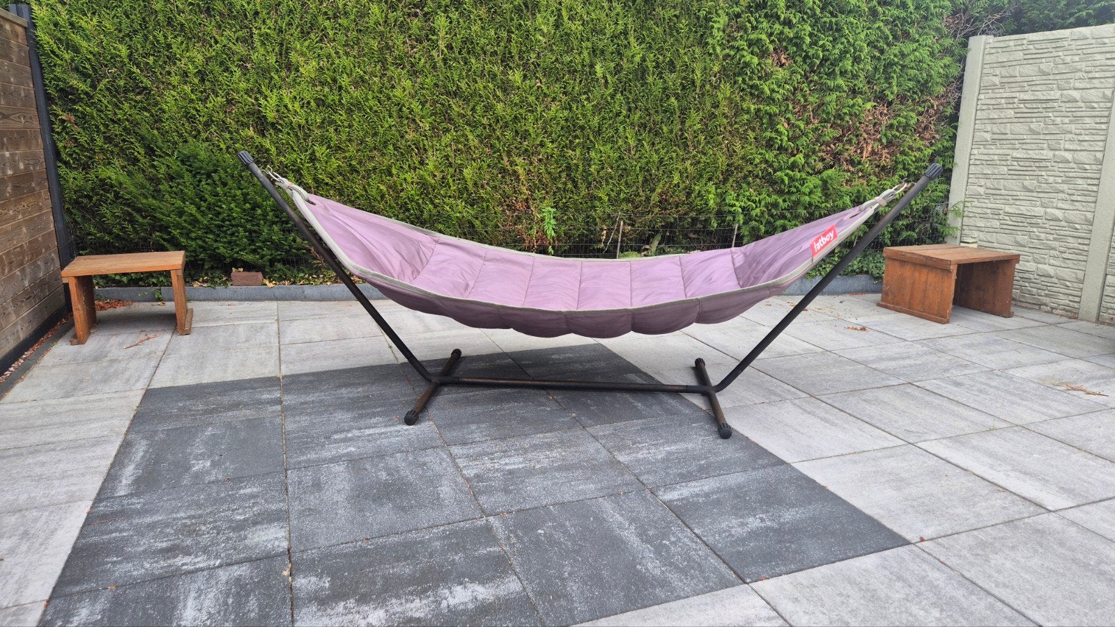 Fatboy hangmat met standaard incl hoes, Ophalen, Gebruikt, Meerpersoons, Met standaard