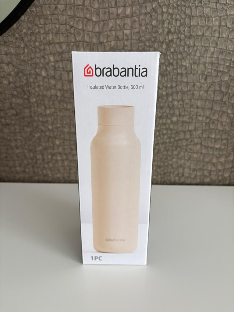 Brabantia Isolerende waterfles - Nieuw - Inhoud 600 ML, Beige, Overige typen, Nieuw, Ophalen of Verzenden