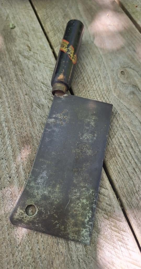Antieke vleesbijl/hakbijl. Rich.A.Herder, iprst., Ophalen of Verzenden