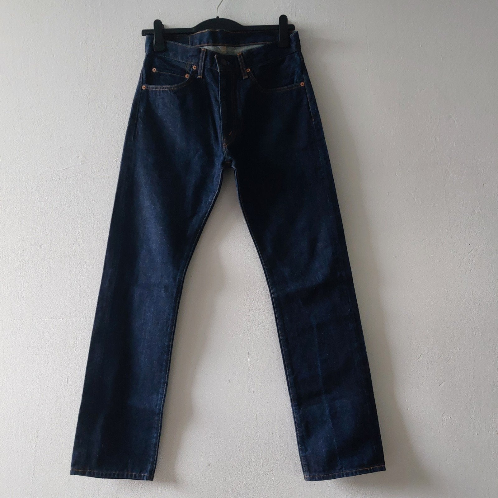 Levis Vintage Clothing 67s 505 big E Selvedge jeans, Levi's, Blauw, Overige jeansmaten, Ophalen of Verzenden