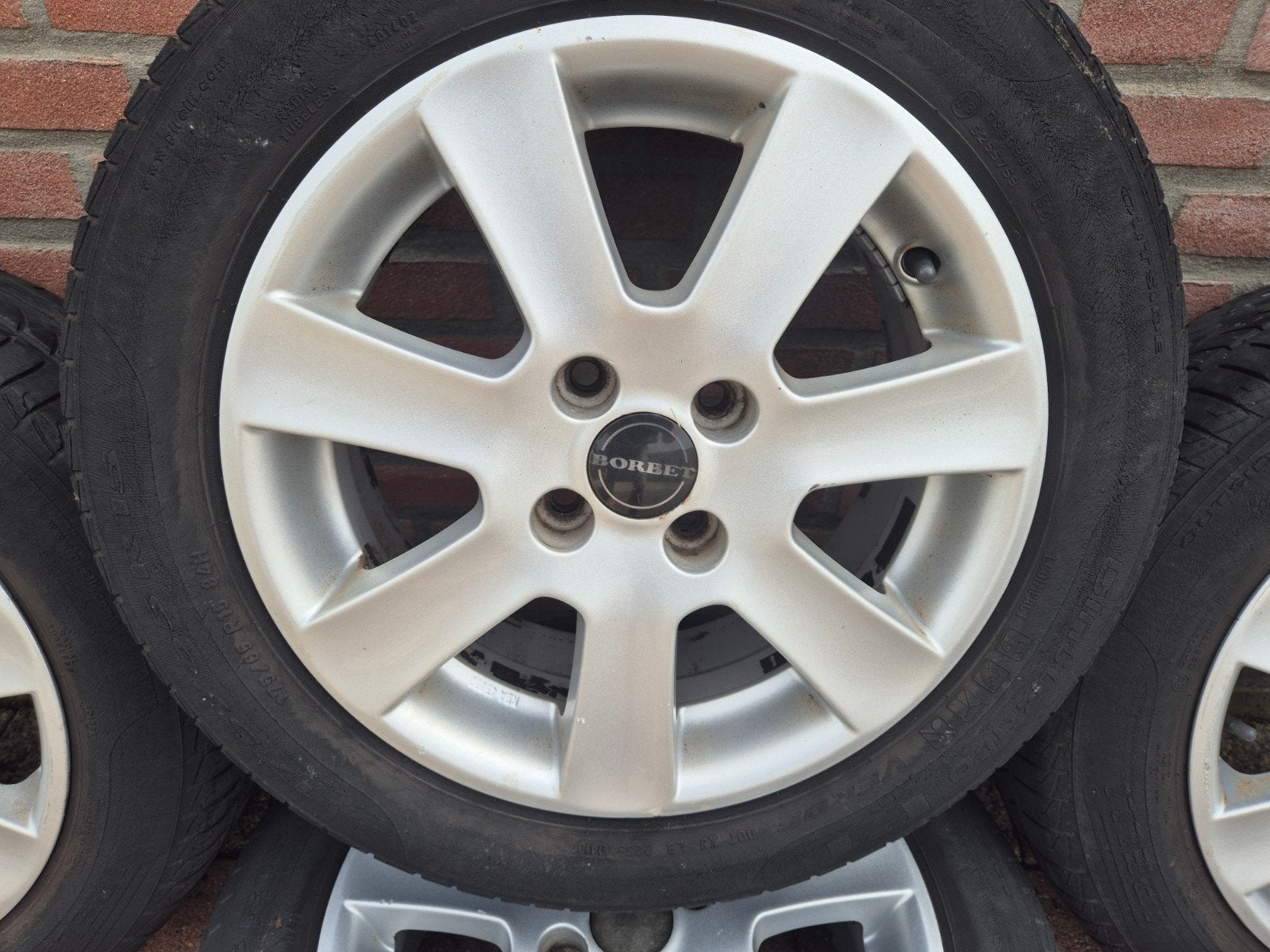 15 inch Borbet velgen met banden voor Suzuki Swift (2006), Ophalen, 14 inch, Gebruikt, 175 mm
