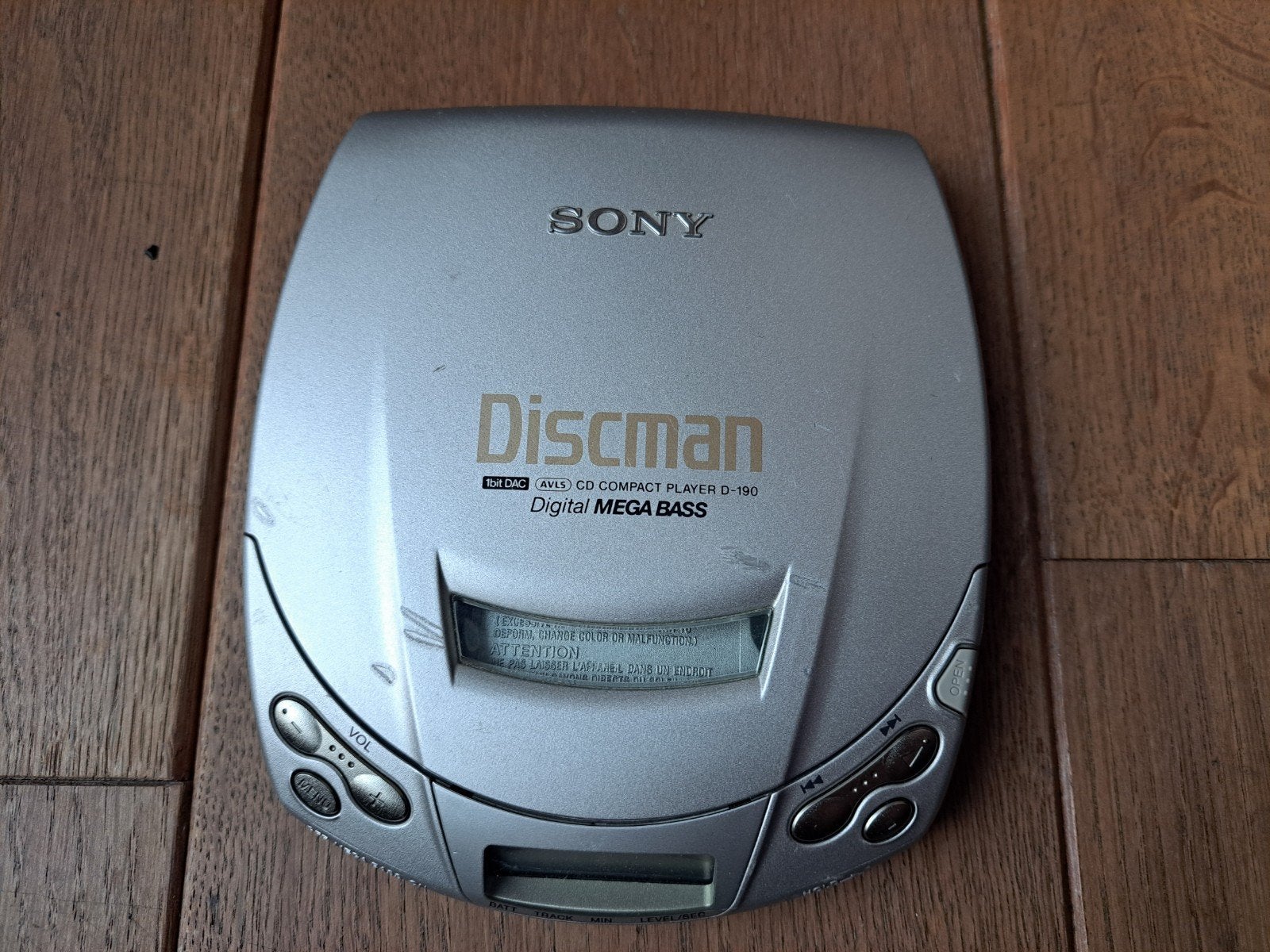 Sony Discman CD Compact player D-190 Digital Mega Bass, Audio, Tv en Foto, Walkmans, Discmans en Minidiscspelers, Ophalen of Verzenden