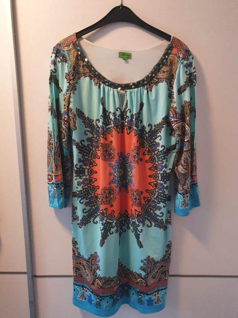 Zgan! mooie jurk van K Design maat L!, Kleding | Dames, Jurken, K Design, Maat 42/44 (L), Zo goed als nieuw, Onder de knie