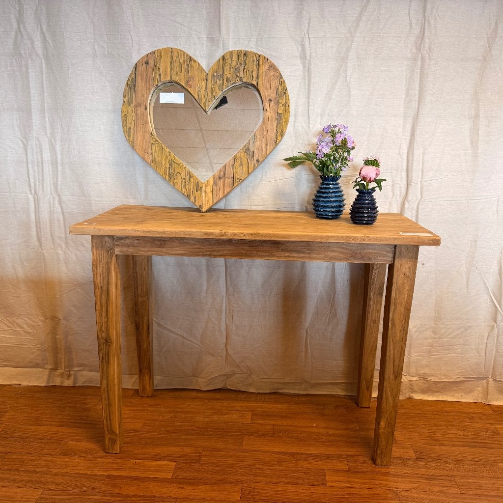 houten sidetable teak - 110 x 48 cm - Gratis bezorgd, TTM Wonen, Meubels – (Perzische) Tapijten en Woonaccessoires, 100 tot 150 cm