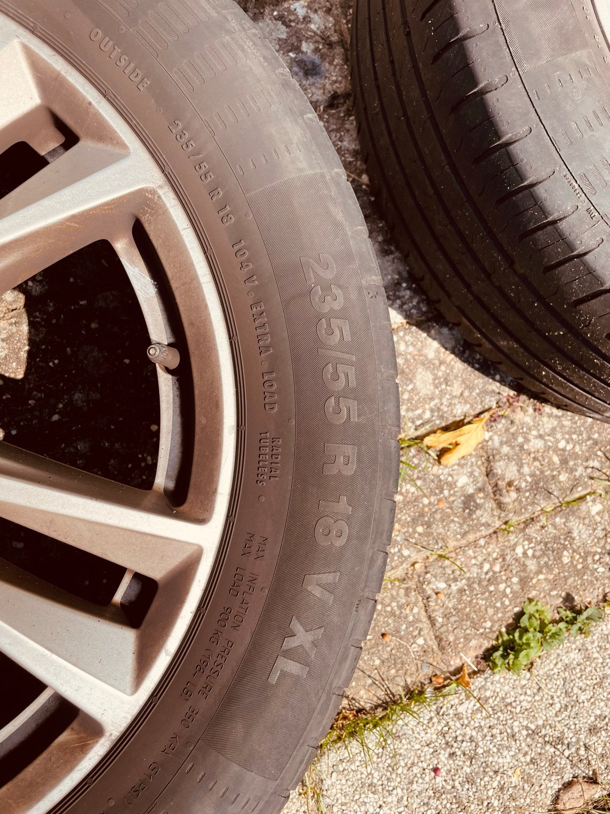 Volvo 18 inch diamond velgen met Continental zomerbanden, Ophalen, Gebruikt